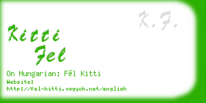 kitti fel business card
