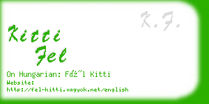 kitti fel business card